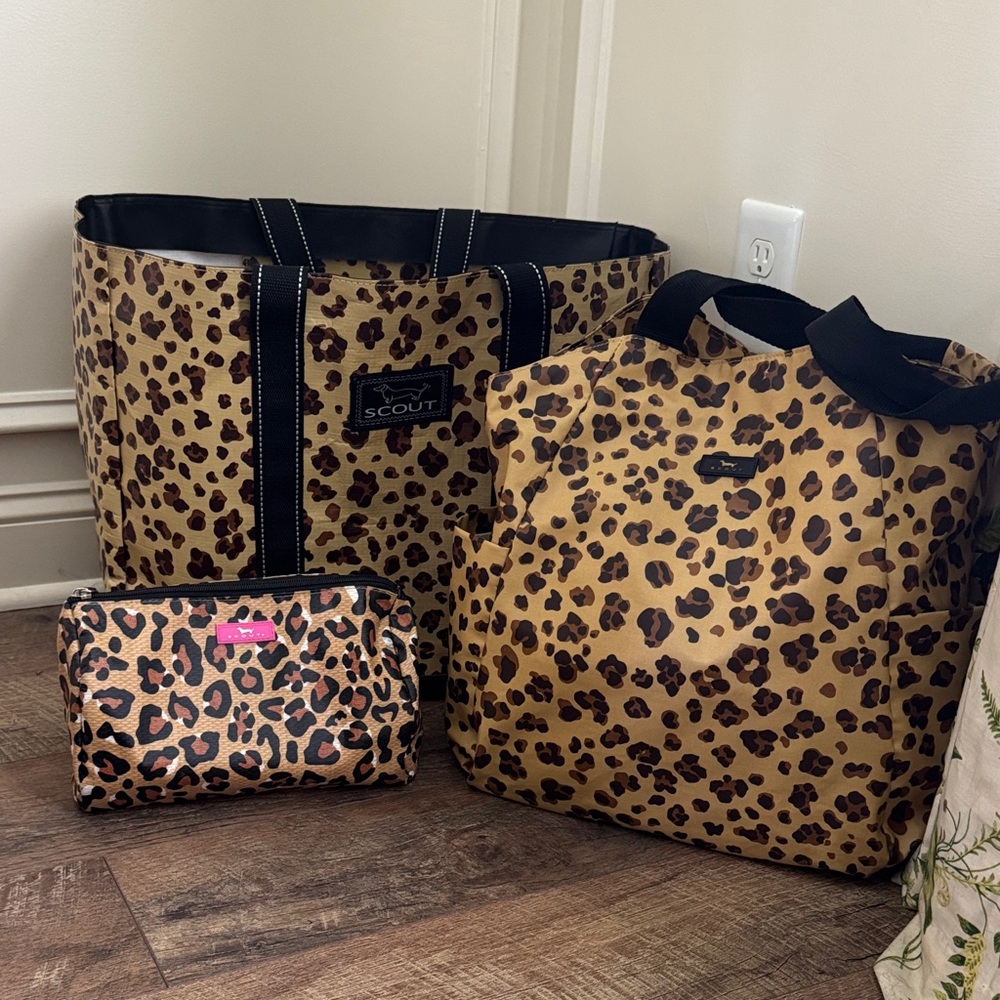 Scout Cheetah Print Tote Bag Trio